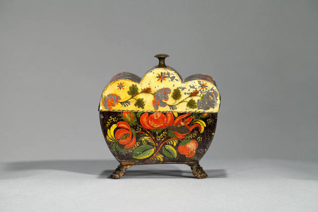 Butler Shop, (act. 1824–c. 1855); Ann Butler, (1813–1887), “Chippendale-style Tea Caddy,” Green…