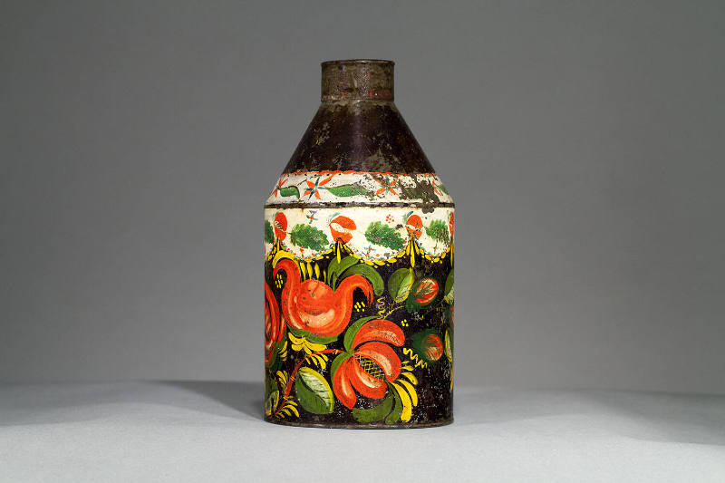 Butler Shop, (act. 1824–c. 1855); paint decoration by Ann Butler, (1813–1887), Tea Caddy, Green…