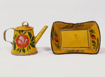 Artist unidentified, “Coffee Pot”, Eastern United States, 19th century, Paint on tinplate, 2 3/…