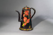 Artist unidentified, “Crooked Spout Coffeepot,” Possibly New York, c. 1815—1835, Paint on aspha…