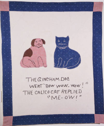 Gingham Dog and Calico Cat Crib Quilt
Artist unidentified
Photo by Scott Bowron