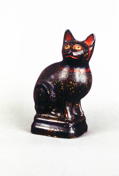 Artist unidentified, “Chalkware: Cat,” Eastern United States, 1860 - 1900, Paint on plaster of …