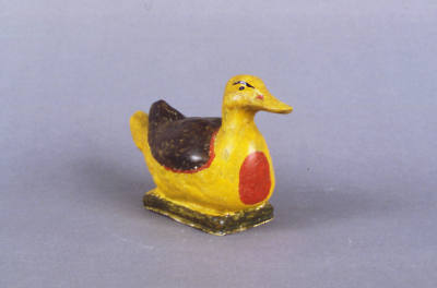 Artist unidentified, “Red, yellow and black duck,” Eastern United States, 1860 - 1900, Paint on…