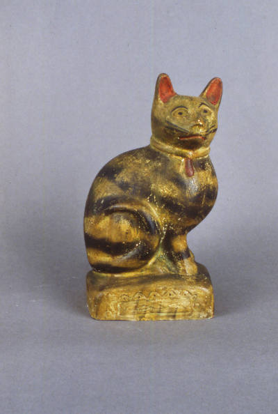 Artist unidentified, “Tiger striped cat,” Eastern United States, 1860 - 1900, Paint on plaster …