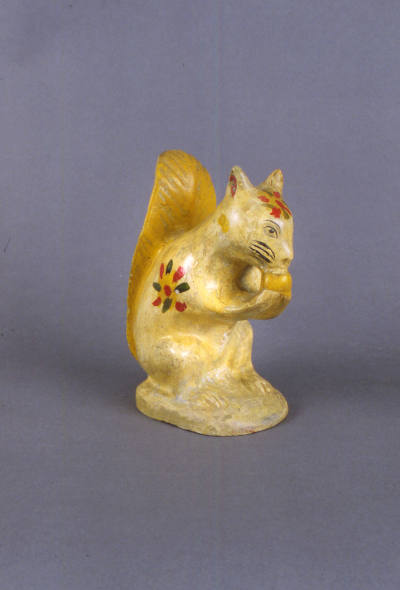Artist unidentified, “Squirrel,” Eastern United States, 1860–1900, Paint on plaster of Paris, 6…