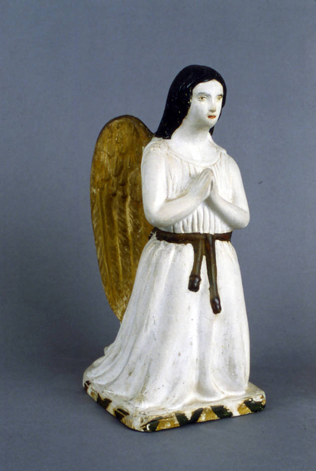 Artist unidentified, “Angel,” Eastern United States, 1860–1900, Paint on plaster of Paris, 10 7…