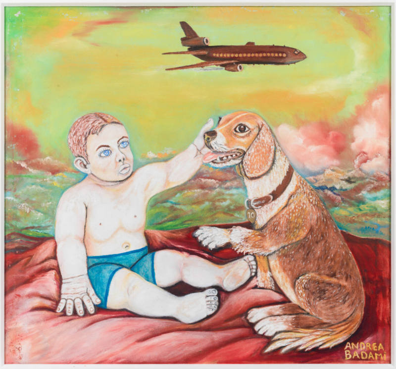 Boy with Dog and Airplane
Andrea Badami, (1913–2002)
Photo by Adam Reich