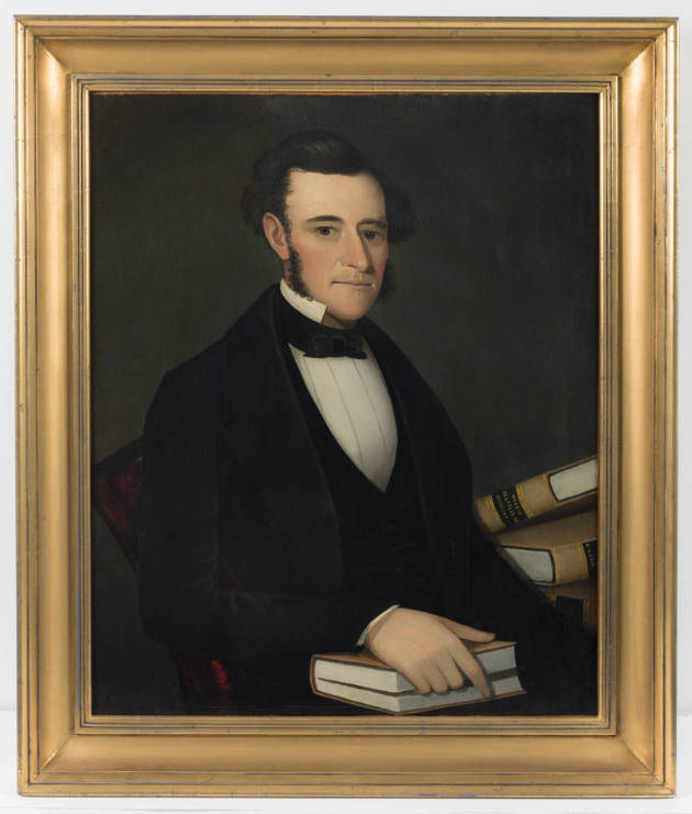 Ammi Phillips, (1788–1865), “Dr. Collins,” Sheffield, Massachusetts, c. 1850, Oil on canvas, 35…