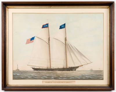 Artist unidentified, “Sailing Ship Wanata Captain Chas. L. Munsell,” United States or Great Bri…