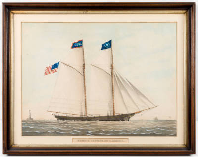 Artist unidentified, “Sailing Ship Wanata Captain Chas. L. Munsell,” United States or Great Bri…