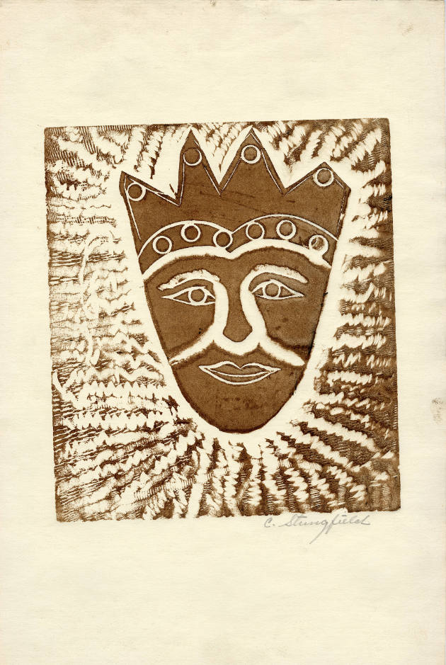 Clarence Stringfield, 1903–1976, “A King”, Nashville, Tennessee, n.d., Wood block print on pape…