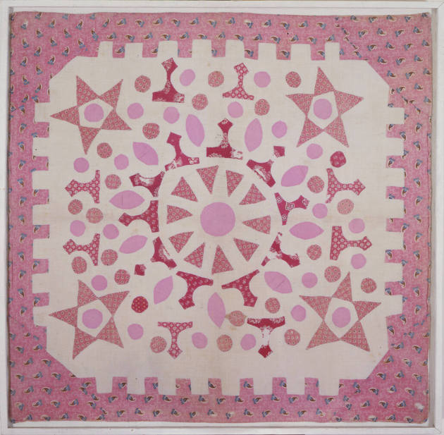 Artist unidentified, “Appliqué Crib Quilt”, Probably Pennsylvania, 1840 - 1860, Cotton, 33 1/4 …