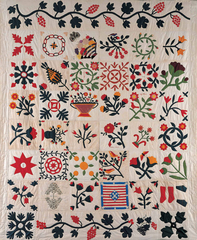 Cross River Album Quilt
Mrs. Eldad Miller (1805–1874) and others
Photo by Gavin Ashworth