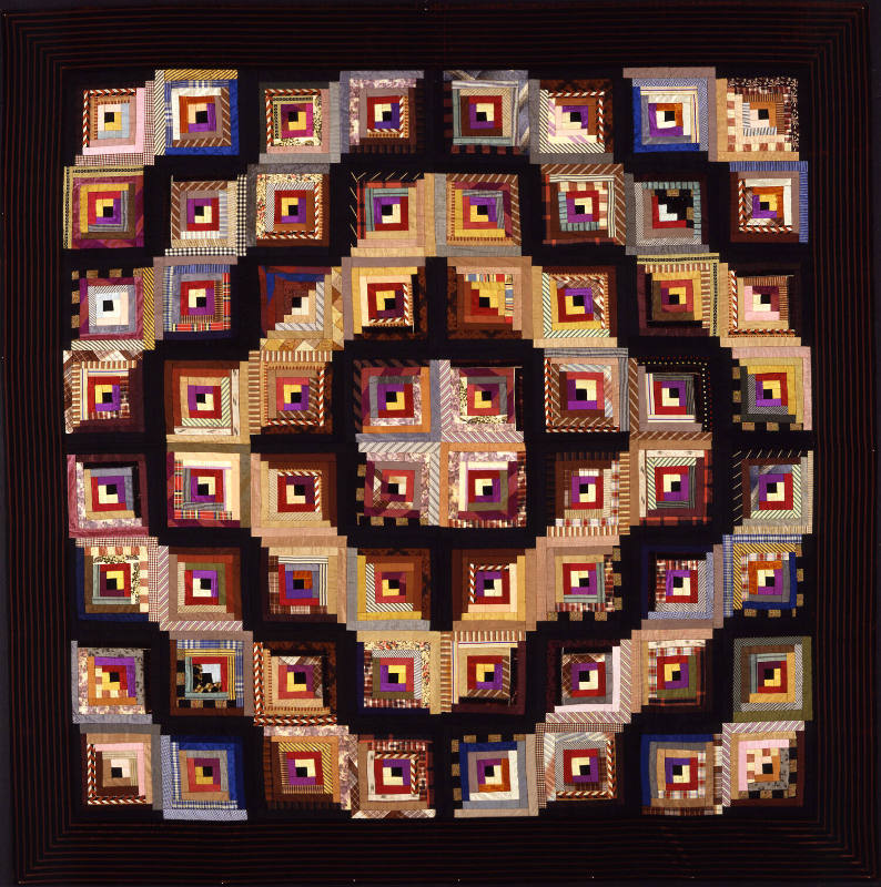 Log Cabin Quilt, Barn Raising Variation
Possibly Sarah Lamb King
United States
1869-1875
Si…