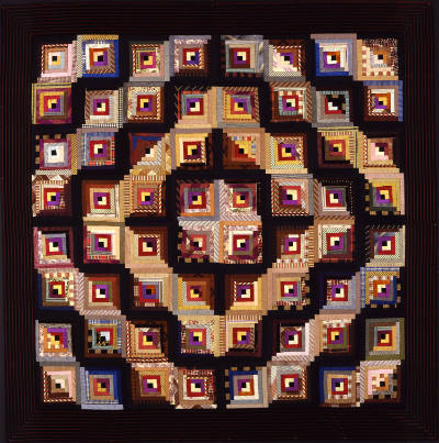 Log Cabin Quilt, Barn Raising Variation
Possibly Sarah Lamb King
United States
1869-1875
Si…