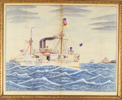 George Rasmussen, (dates unknown), “Battleship "Maine"”, Region unknown, 1898, Watercolor on pa…