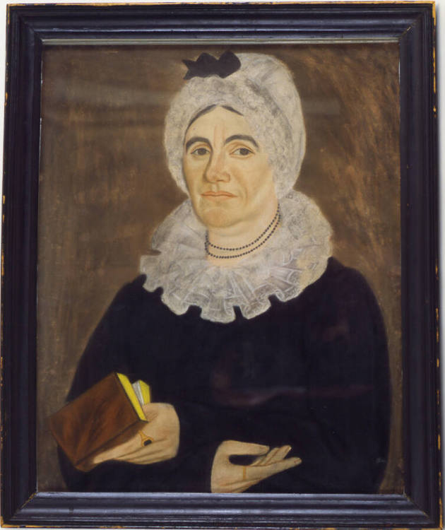 
Micah Williams, (1782-1837), “Woman Wearing Jet Beads,” New Jersey, 1820–1830, Pastel on pape…