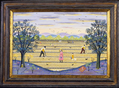 Mattie Lou O'Kelley, (1908-1997), “Planting the Riverbeds,” Maysville, Georgia, 1976, Oil on ca…