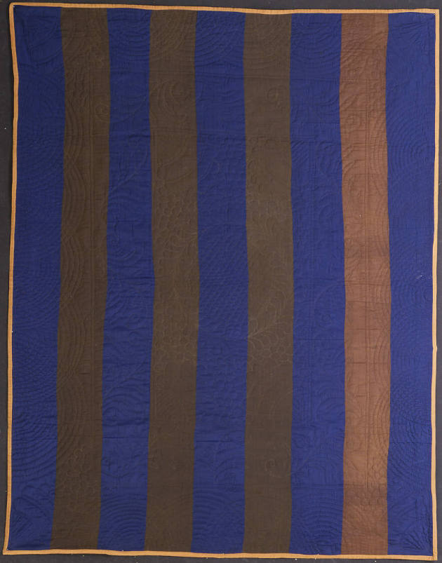 Elizabeth Yoder, Black Topper Amish, Peachey/Zook Group, “Bars Quilt”, Mifflin County, Pennsylv…