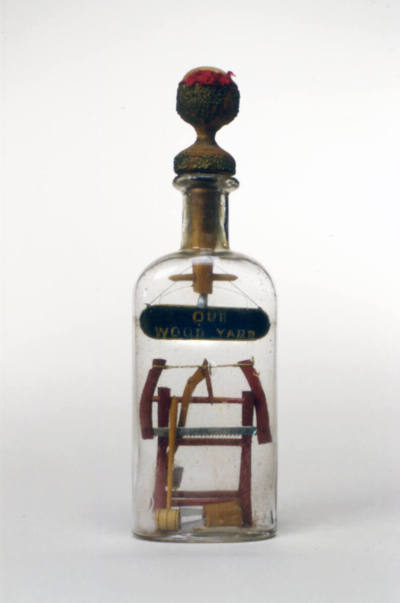 Artist unidentified, “Saw Horse and Tools”, United States, n.d., Glass, wood, metal, 4 1/2 × 2 …