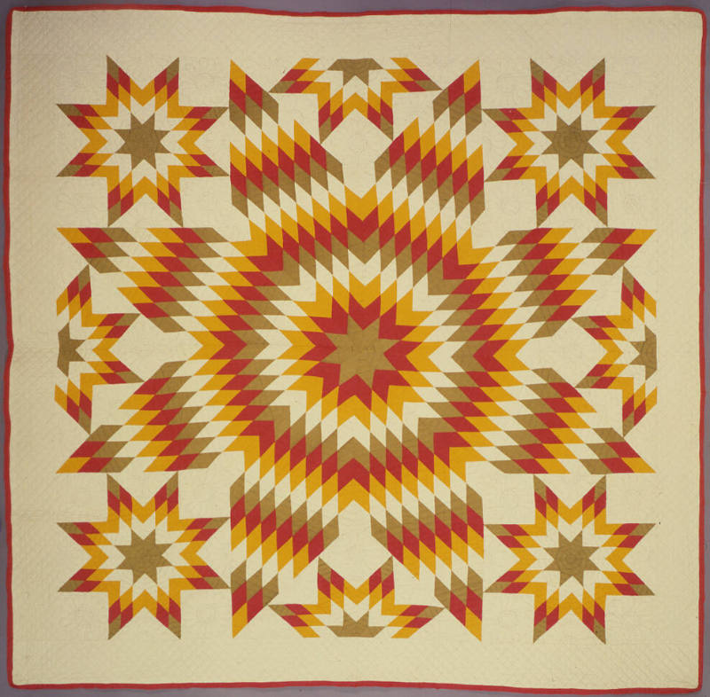 Star of Bethleham with Satellite Stars Quilt
Quiltmaker Unidentified
Photographer unidentifie…