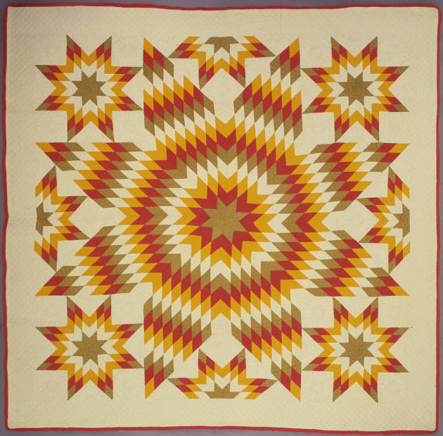 Star of Bethleham with Satellite Stars Quilt
Quiltmaker Unidentified
Photographer unidentifie…