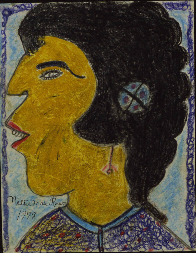 Untitled: Woman with Black Hair
Nellie Mae Rowe
Photographer unidentified