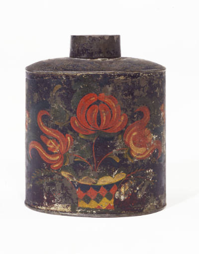 Artist unidentified, (1805-1900), “Tea Caddy,” United States, Before 1835, Paint on tinplate, 6…