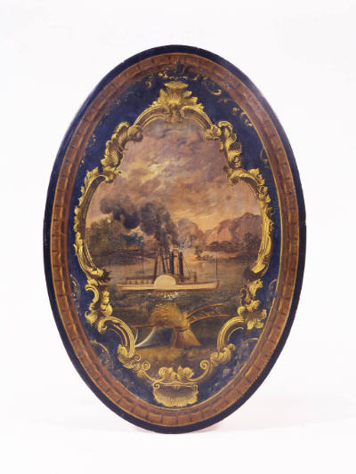 Artist unidentified, (1805-1900), “Plaque,” United States, c. 1850, Paint on wood, 25 1/4 x 17 …