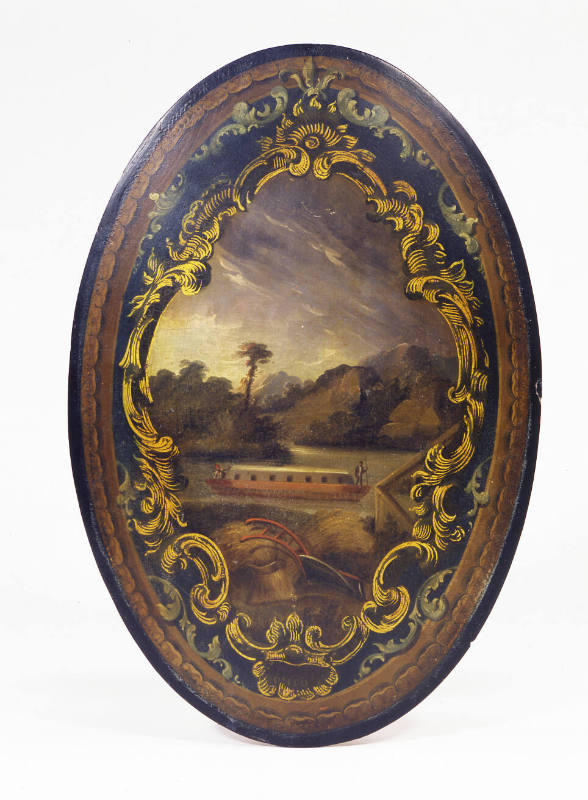 Artist unidentified, (1805-1900), “Plaque,” United States, c. 1850, Paint on wood, 25 1/4 x 17 …
