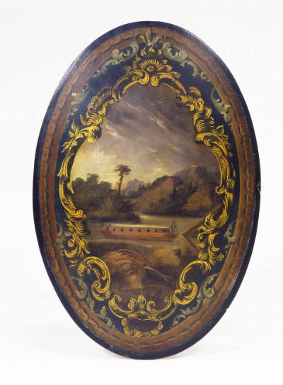 Artist unidentified, (1805-1900), “Plaque,” United States, c. 1850, Paint on wood, 25 1/4 x 17 …