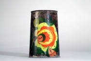 Artist unidentified, “Mug”, Possibly Pennsylvania, Early 19th Century, Paint on asphaltum over …