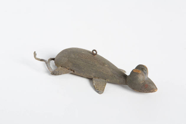 Artist unidentified, “Mouse”, United States, n.d., Paint on wood, metal, 1 1/4 × 5 1/2 × 2 1/4 …