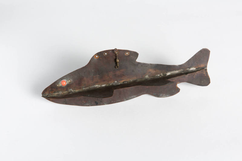 Artist unidentified, “Perch,” Upper Peninsula, Michigan, 1900–1950, Copper, 3 1/2 × 10 × 4 1/2 …