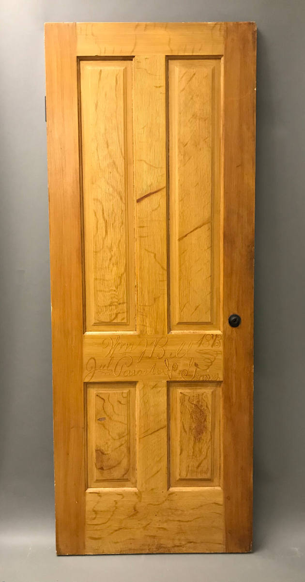 William J. Bell, “Grain painted door”, Indiana, 1873, Paint on wood, 77 5/8 × 30 × 2 in., Colle…