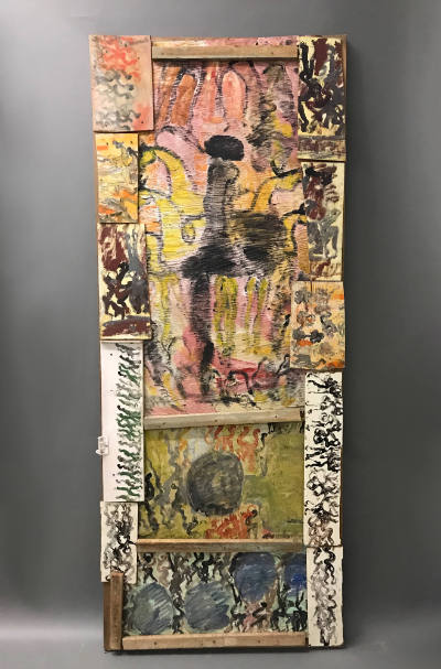 Purvis Young, (1943–2010), “Untitled (Pregnant Woman with Horses),” Miami, Florida, 1985 - 1999…