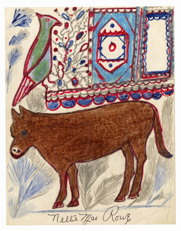 Nellie Mae Rowe, “Untitled”, Vinings, Georgia, United States, n.d., Pencil, crayon, colored pen…