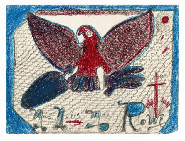 Nellie Mae Rowe, “Untitled”, Vinings, Georgia, United States, n.d., Crayon and pencil on paper,…
