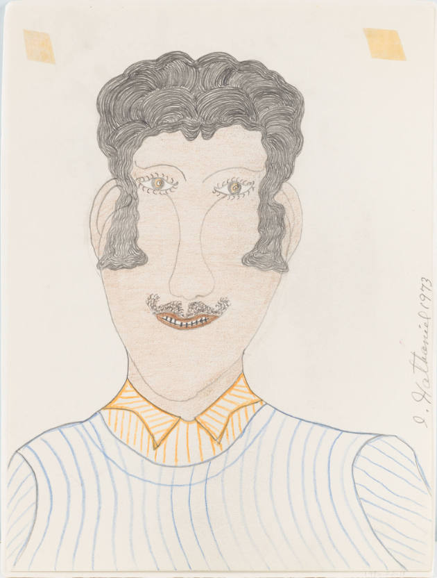 Inez Nathaniel Walker, (1911–1990), “Untitled,” New York, 1973, Pencil and colored pencil on pa…