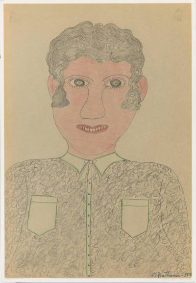 Inez Nathaniel Walker, (1911–1990), “Untitled,” New York, 1973, Pencil, colored pencil, and fel…