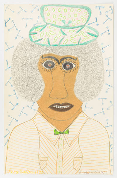 Inez Nathaniel Walker, (1911–1990), “Untitled,” New York, 1977, Pencil, colored pencil, crayon,…