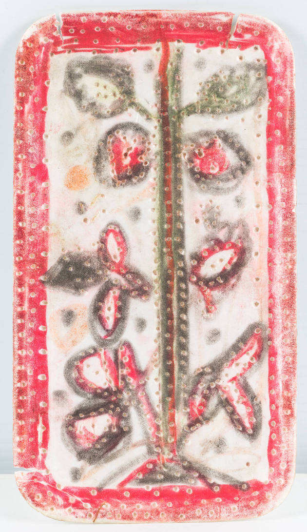 Nellie Mae Rowe, “Untitled (Mask)”, Vinings, Georgia, United States, n.d., Paint on Styrofoam, …