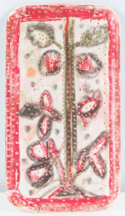 Nellie Mae Rowe, “Untitled (Mask)”, Vinings, Georgia, United States, n.d., Paint on Styrofoam, …