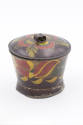 Artist unidentified, “Sugar Bowl”, Pennsylvania, 1800–1825, Paint on tinplate, 3 3/4 x dia. 4 i…