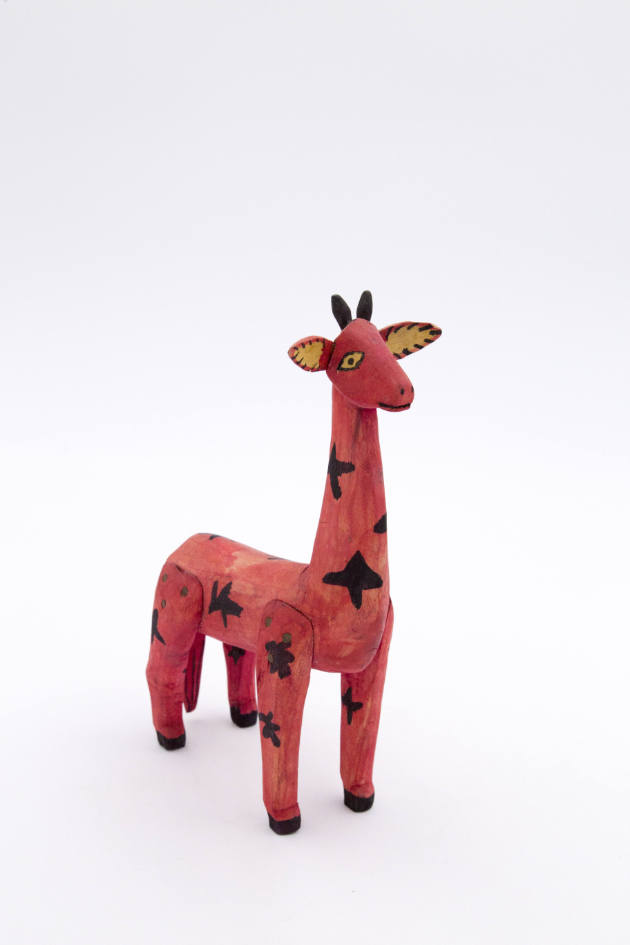 Artist unidentified, “Pink Llama with Stars,” Oaxaca, Mexico, c. 1980, Wood, 7 x 4 x 2 1/2 in.,…