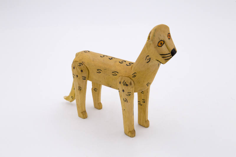 Artist unidentified, (1805-1900), “Yellow Leopard,” Oaxaca, Mexico, c. 1980, Wood, 6 1/2 x 6 1/…