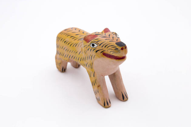 Artist unidentified, (1805-1900), “Fox,” Oaxaca, Mexico, c. 1981, Paint on wood, 4 x 6 1/2 x 1 …