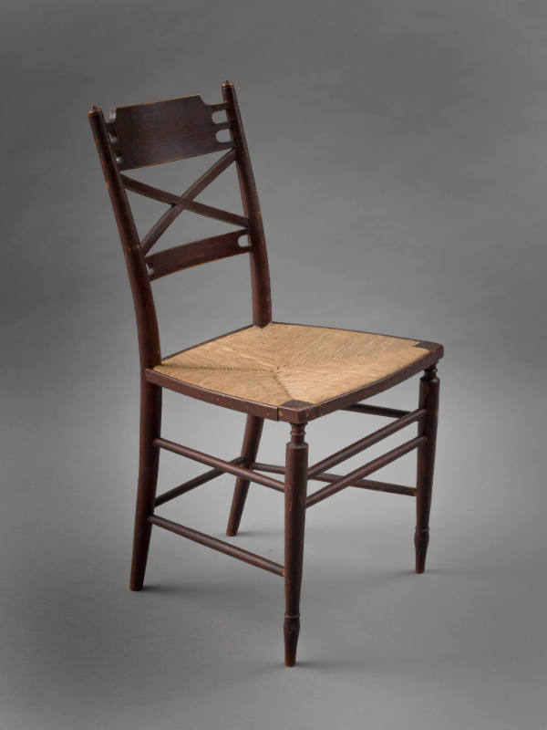 Artist unidentified, (1805-1900), “Chair,” United States, 1808, Paint on wood, 33 1/2 x 17 1/4 …