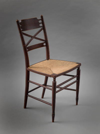 Artist unidentified, (1805-1900), “Chair,” United States, 1808, Paint on wood, 33 1/2 x 17 1/4 …