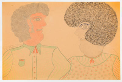 Inez Nathaniel Walker, (1911–1990), “Untitled,” New York, 1973, Pencil, colored pencil, crayon,…